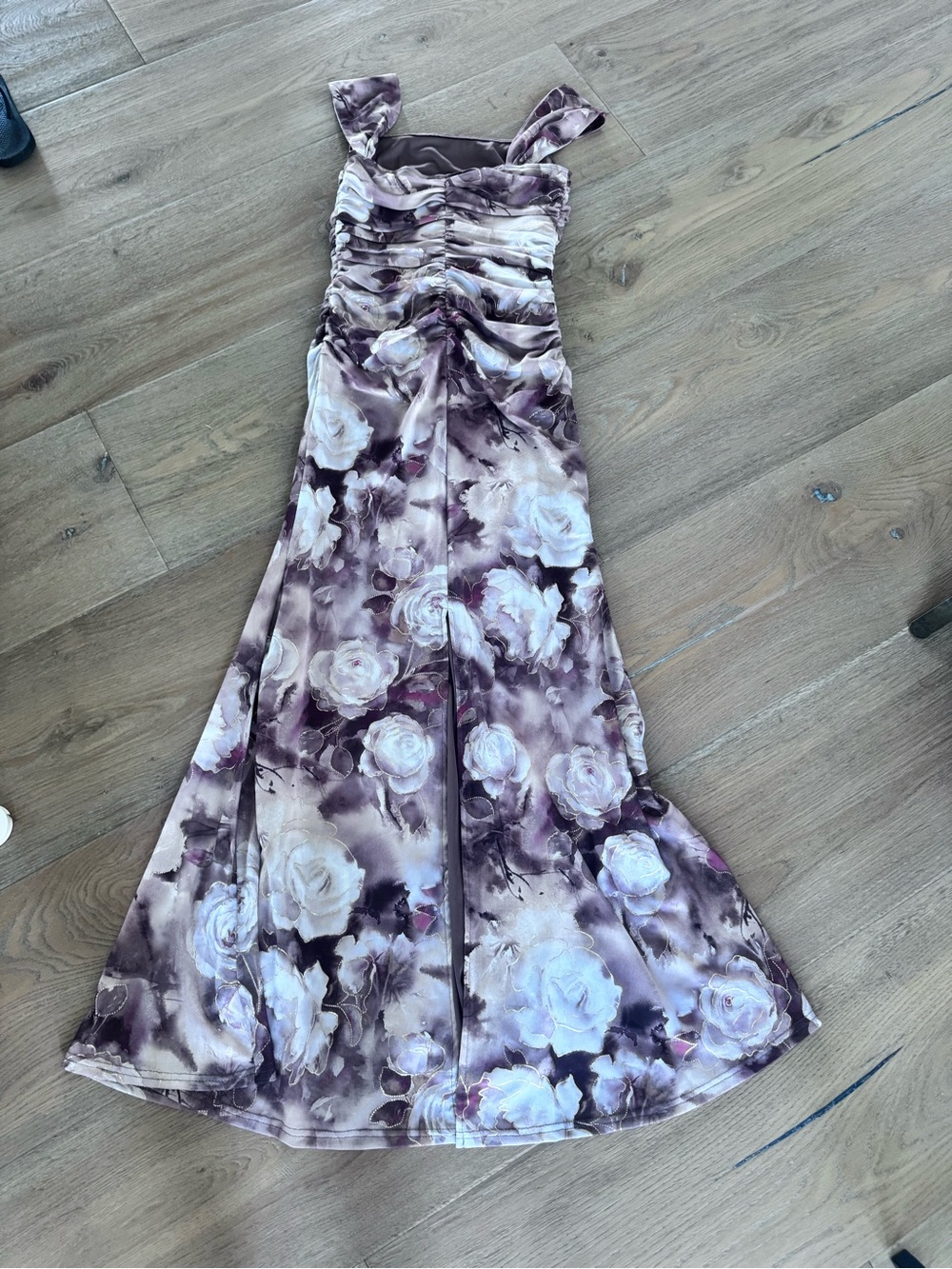 NWT-Baltic Born Amelia Tank Maxi Elegant Mauve Floral Sleek Evening Dress - Picture 4 of 11